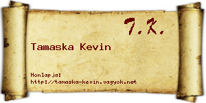 Tamaska Kevin névjegykártya